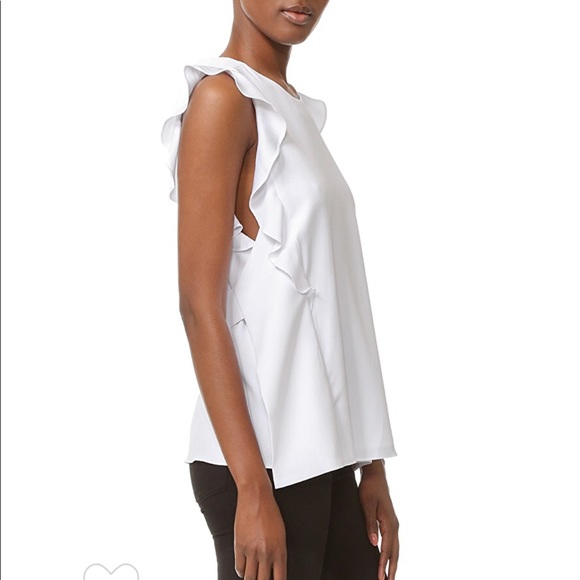 Carven Tops - Carven Flutter Sleeve Blouse